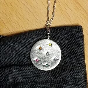 Tai Silver Medallion Pendant Necklace - NIP